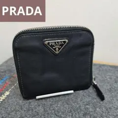 PRADA プラダ 二つ折り財布 三角ロゴ テスートナイロン ラウンドファスナーのサムネイル