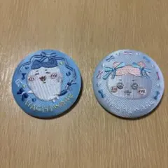 ハチワレ 刺繍缶バッジ 2種セット