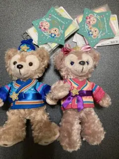 七夕ダッフィーシェリーメイぬいぐるみバッジ