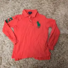 POLO オレンジ 長袖ポロシャツ