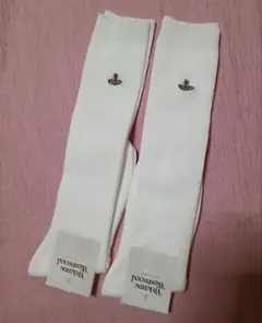 Vivienne Westwood ORB刺繍ハイソックス ホワイト 2足セットのサムネイル