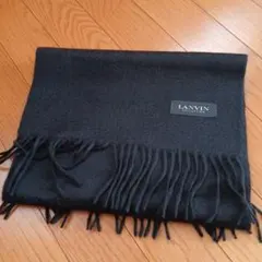 LANVIN COLLECTION カシミヤマフラー ブラックのサムネイル