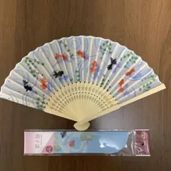 金魚柄 扇子 21cm 扇子袋付きセット