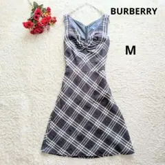 BURBERRY BLUE LABEL♪チェックノースリーブワンピース　M