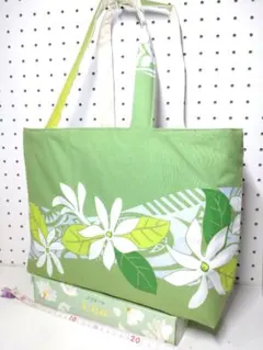 トートバッグ サブ エコ リバーシブル ハワイ ティアレ リーフ ハンドメイド