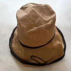 新品⭐︎ベージュ バケットハット 黒い縁取り