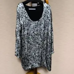 ROSAMUNDA シルク花柄チュニック 五分袖