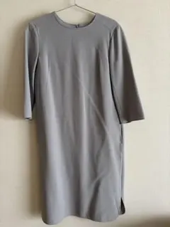 PLST グレー　ロングワンピース
