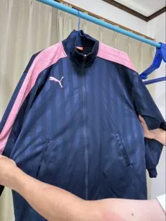 PUMA トラックジャケット ジャージネイビー ピンク