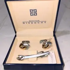 미사용/번역: GIVENCHY 지방시 타이 클립 커프 콤비 (태그 포함)