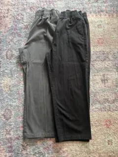 GU イージーパンツ グレー ブラック 2点セット　M