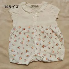 Croissance Bebe 襟付きロンパース ピンク レース