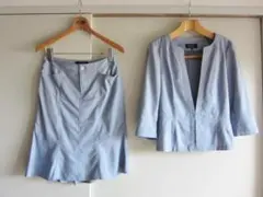 美品COUP DE CHANCEクードシャンススーツノーカラージャケットスカート