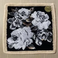 ♡FEILER ハンドタオル♡ 黒 白 お花 フェイラー 新品未使用 美品