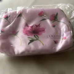 ロクシタン サテン 花柄 ポーチ ピンク L’OCCITANE