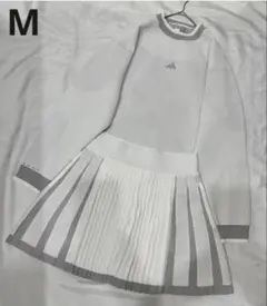 新品adidasゴルフ人気PRIMEKNITニットプリーツスカートセットアップ