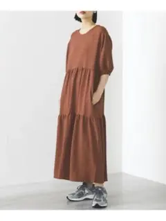 BEAMS HEART ティアード カットワンピース