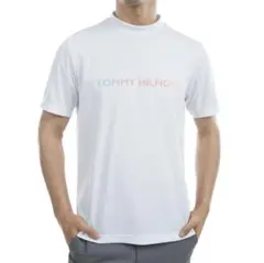 TOMMY グラデーションロゴ ストレッチモックネック半袖シャツ