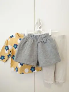 NEXT冬物3点セット 未使用有 90 ショートパンツ ロンT レギンス 女の子