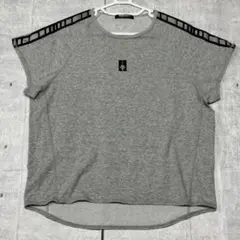 DESCENTE 半袖 Tシャツ センター刺繍ロゴ アームラインテープ デサント