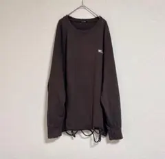 non-hedge◆ヴィンテージ風プリント◆ドローコード付き◆ブラウン