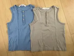 H&M ノースリーブタンクトップ 2枚セット