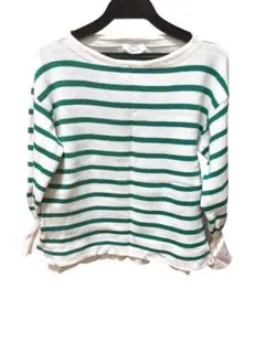 【Te chichi】ボーダー七分袖ニットセーター