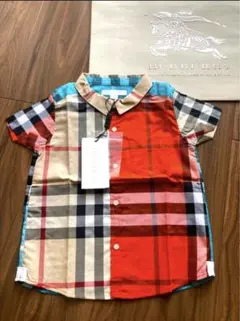 Burberry チェック柄ポロシャツ 100cm 新品タグ付き