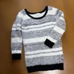 CECIL McBEE ボーダー柄ニット 長袖