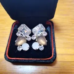 即日発送イヤリング秋色ビジュー ピアス マルチカラー ゴールドカラー