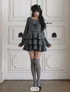 Belle Charme Nosleeve Frill Onepiece グレー - メルカリ