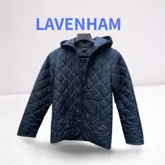 【LAVENHAM】キルティングジャケット フード付き ネイビー US36