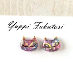 【yf.1176】ちゅむにゃんこピアス　　　おしゃれ　かわいい　小さい