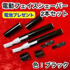 【2本セット】電動フェイスシェーバー【ブラック】レディス 眉毛 産毛 ムダ毛処理のサムネイル