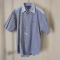 Tommy Hilfiger 半袖シャツ L 青系チェック