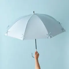 ♡ Francfranc 折りたたみ傘 リボン ライトブルー ♡のサムネイル