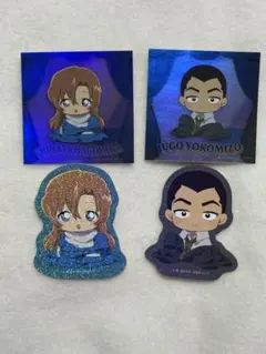 名探偵コナン ちぢませ隊 ステッカーコレクション2 萩原千速&横溝重悟セット