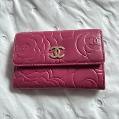CHANEL ピンク レザー 名刺入れ