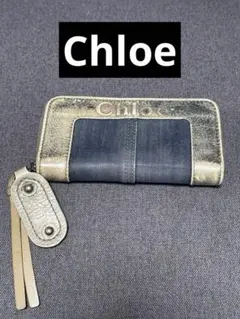 Chloé 長財布 ゴールド デニムのサムネイル