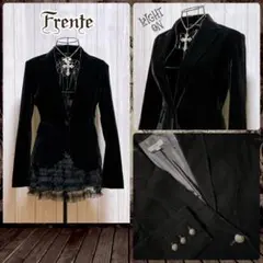 ベロア テーラードジャケット 黒 平成ギャルy2k ダークコア パンク nana