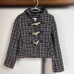 PAGEBOY ダッフルコート フード付き チェック柄