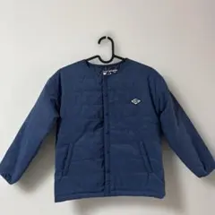 【美品】マーキーズ　ノーカラーキルトジャケット　ネイビー　130cm 記名なし