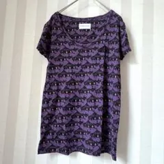 TSUMORI CHISATO ツモリチサト 総柄 半袖 Tシャツ パープル