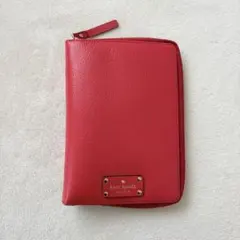 【美品】kate spade 手帳カバー 赤レッド ケイトスペード