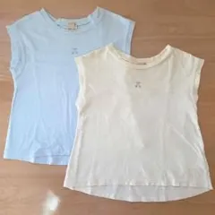 プティマイン　petit main　半袖　Tシャツ　2枚セット　100　女の子