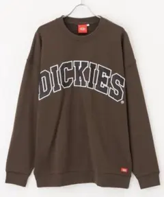 DICKIES ブラウン クルーネック トレーナー Lのサムネイル