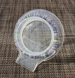 997 タンザナイト×エメラルド　ボタンカット　ブレス　6㎜　内径15㎝