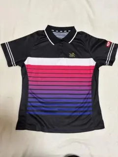 JUIC 卓球ウェア ポロシャツ ブラック×ピンク