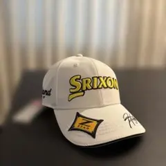 SRIXON スリクソン ゴルフ キャップ 帽子 ホワイト 松山英樹サイン入り