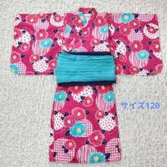 メゾピアノ 浴衣ドレス セパレートタイプ 薄いパープル系 ※金色で花の